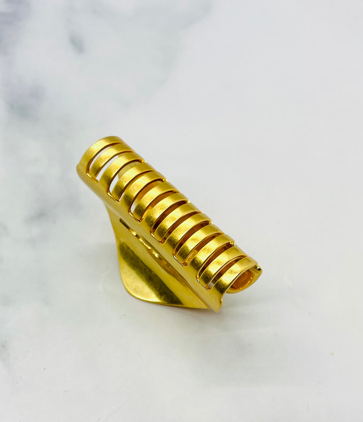 YSL YVES SAINT LAURENT Gold Tone Hair Clip - Pre owned