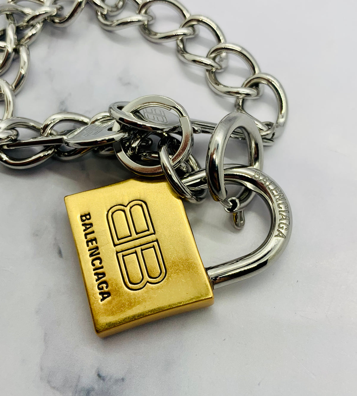 BALENCIAGA BB Chain Lock Bracelet - Pre owned