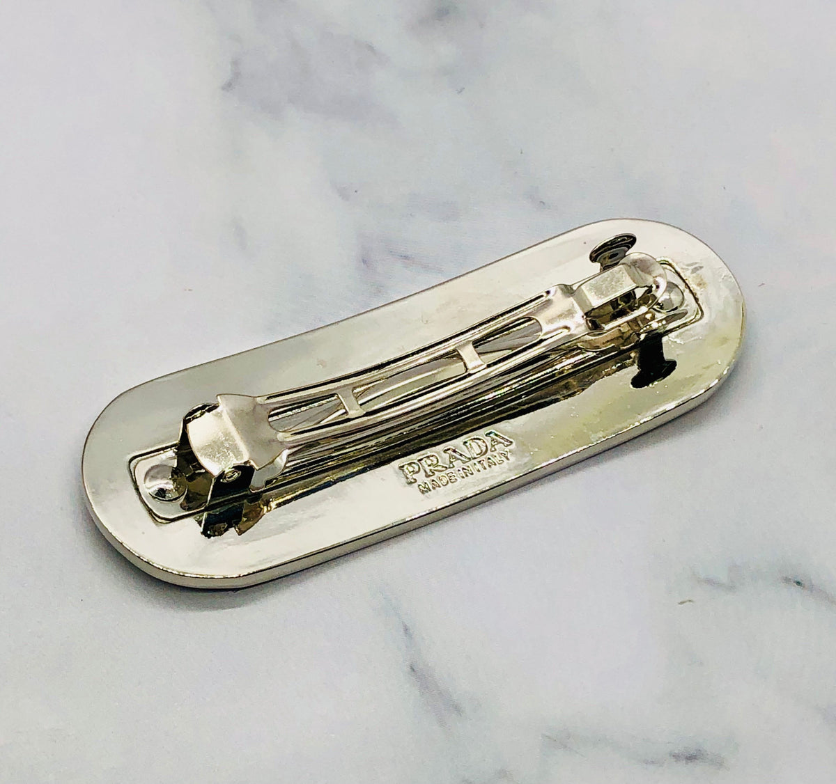 PRADA Olive Green Hair Clip Barrette - Pre owned