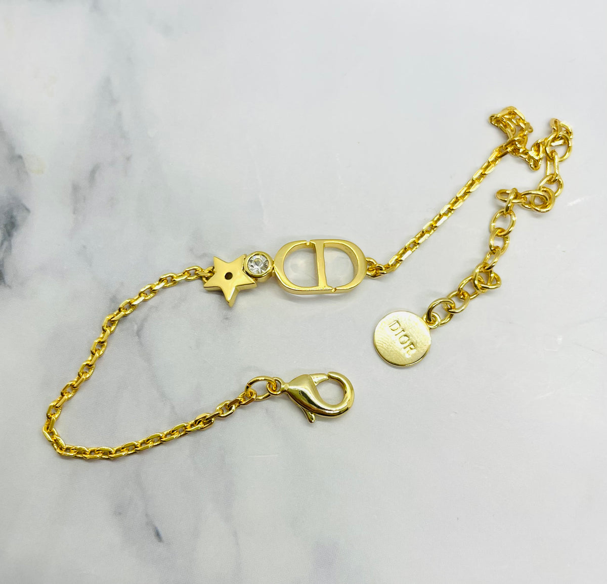 CHRISTIAN DIOR CD Chain Star Bracelet - Pre owned