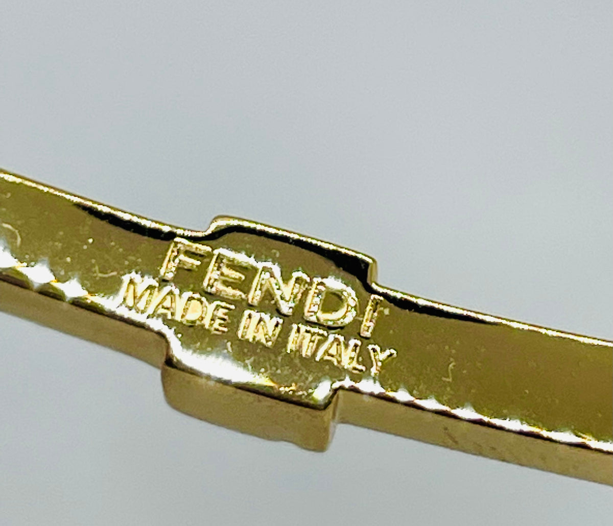 FENDI FF Monogram Rhinestone Cuff Bracelet - Pre owned