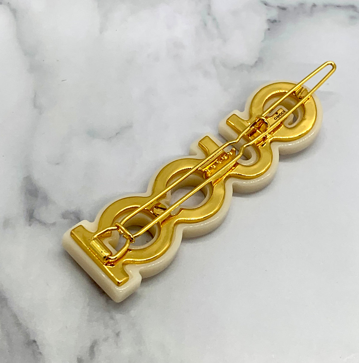 GUCCI Rhinestone Hair Clip Barrette - Pre owned