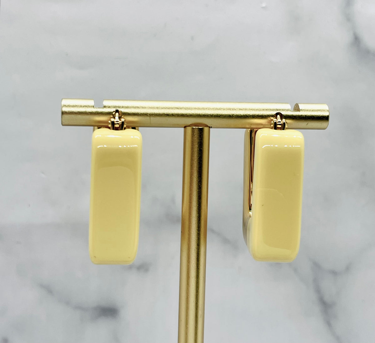 MIU MIU Cream Gold Tone Earrings - Pre owned