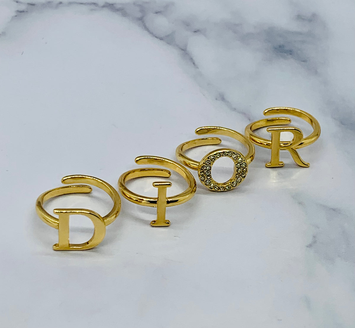 CHRISTIAN DIOR Statement 4 Ring Set - Pre owned