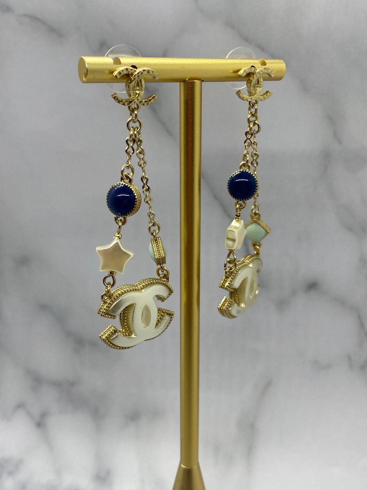 CHANEL CC Pendant Earrings - USED