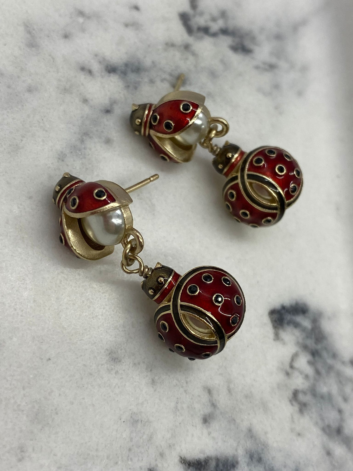 CHANEL CC Ladybug Earrings - Pre owned