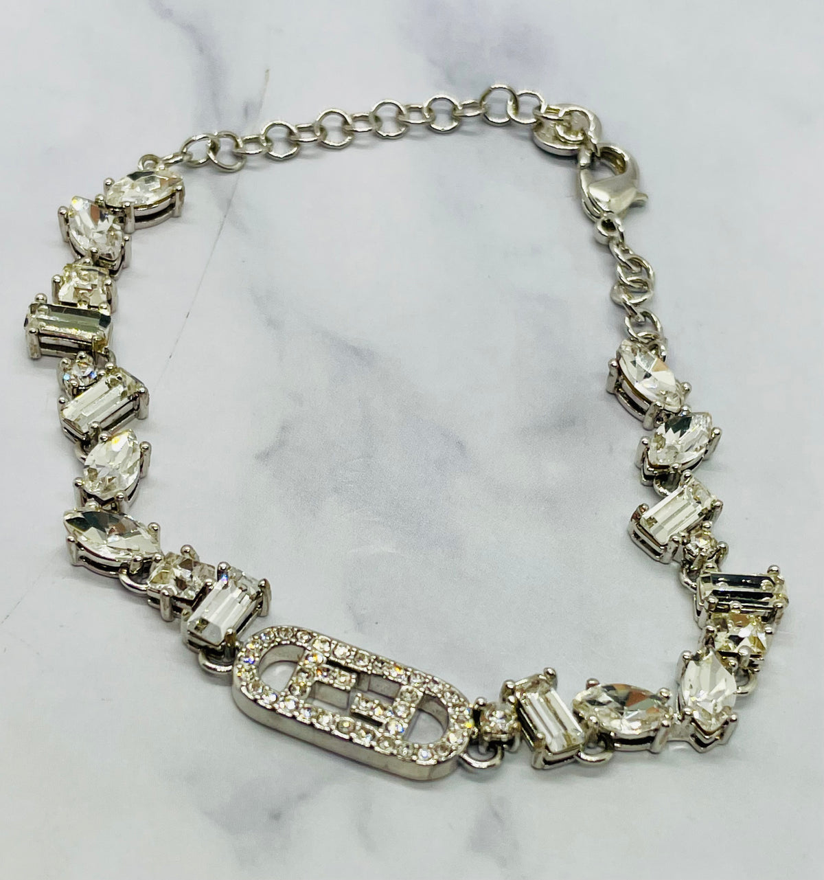 FENDI Rhinestone Bracelet - Pre owned