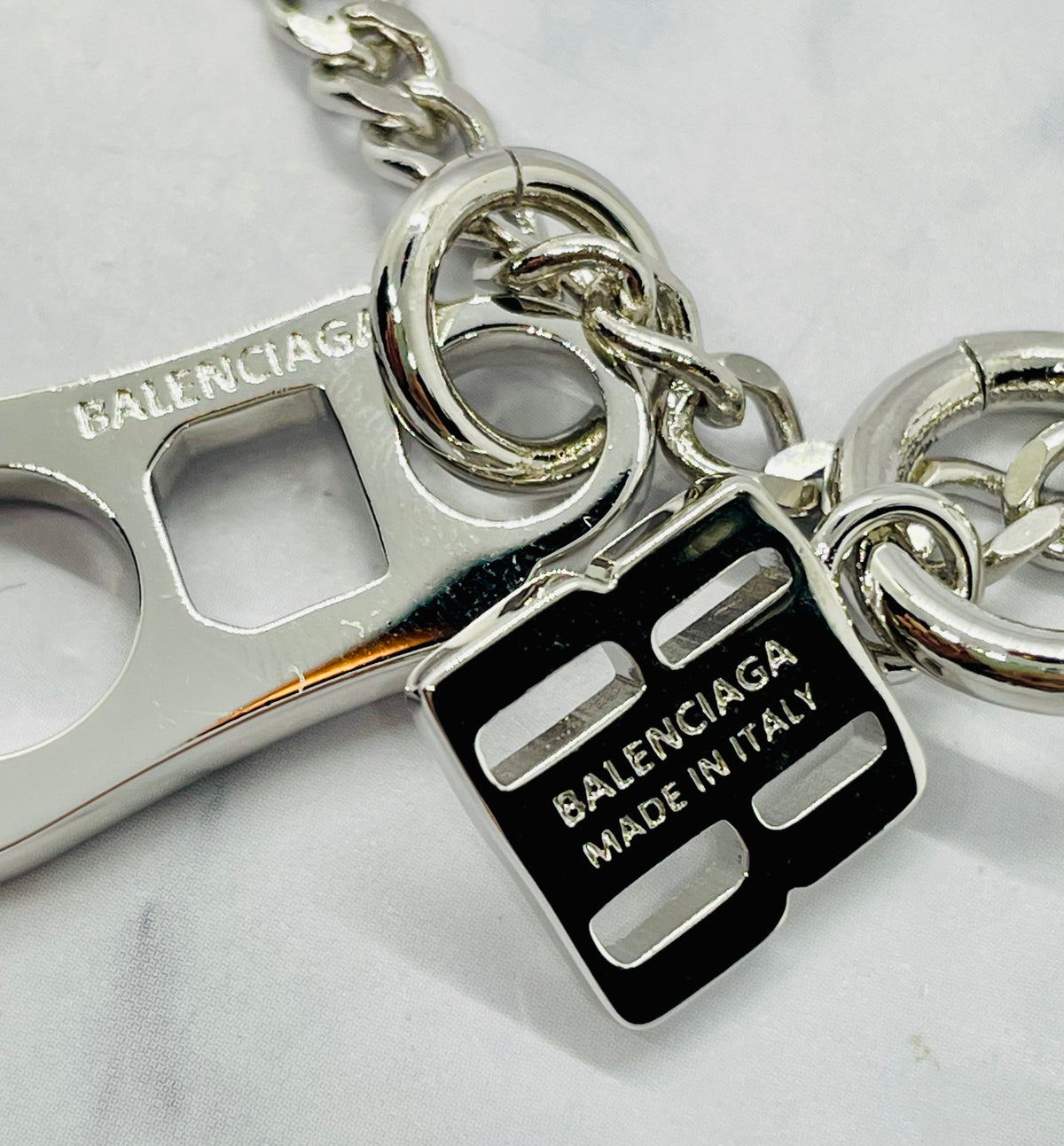 BALENCIAGA Charm Chain Necklace - Unisex, Pre owned