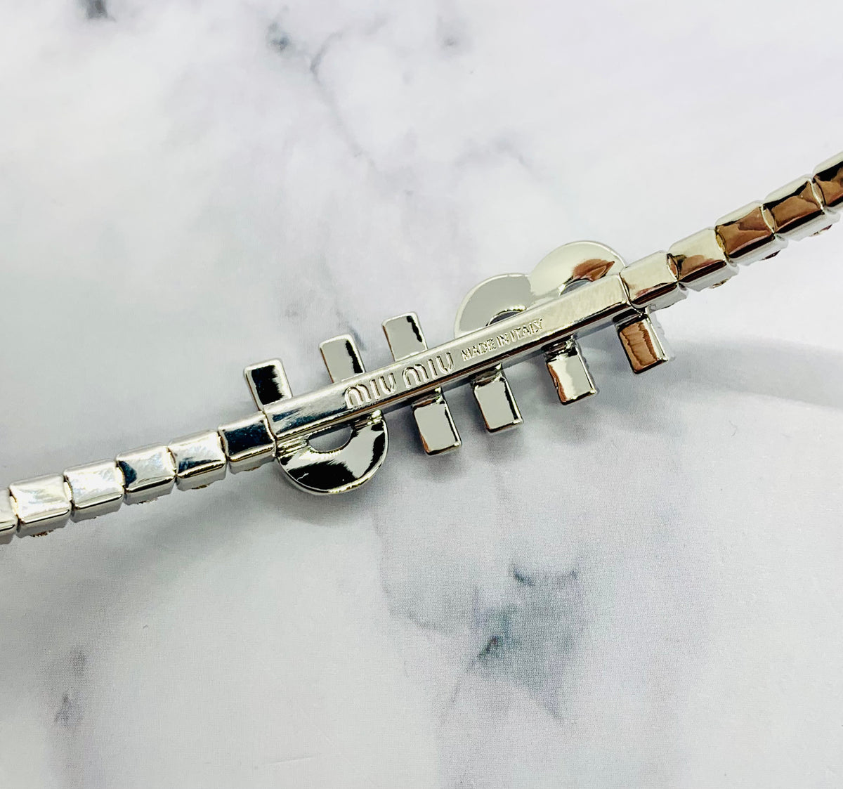 MIU MIU Rhinestone Choker Necklace - Pre owned