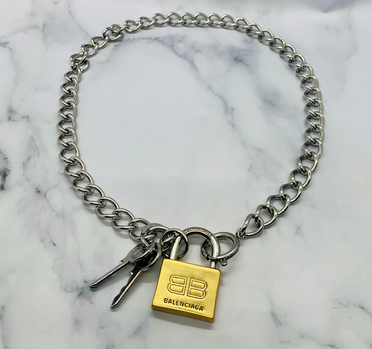 BALENCIAGA BB Lock Chain Necklace - Pre owned