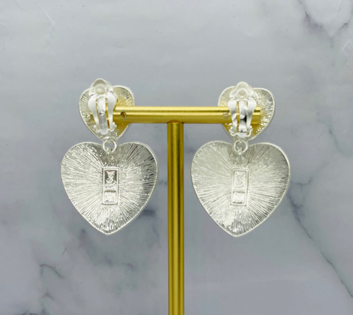 YSL YVES SAINT LAURENT Heart Pendant Earrings - Pre owned