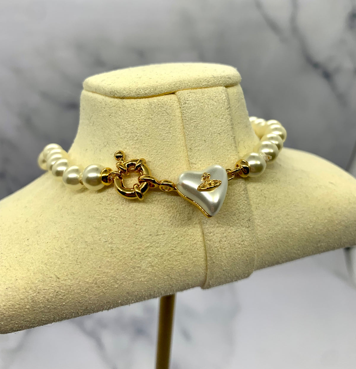 VIVIENNE WESTWOOD Heart Pearl Necklace - Pre owned