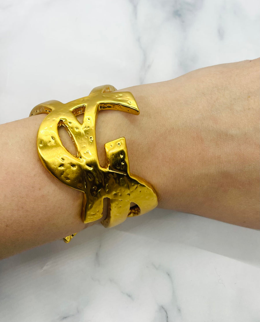 YSL YVES SAINT LAURENT Cassandre Cuff Bracelet - Pre owned