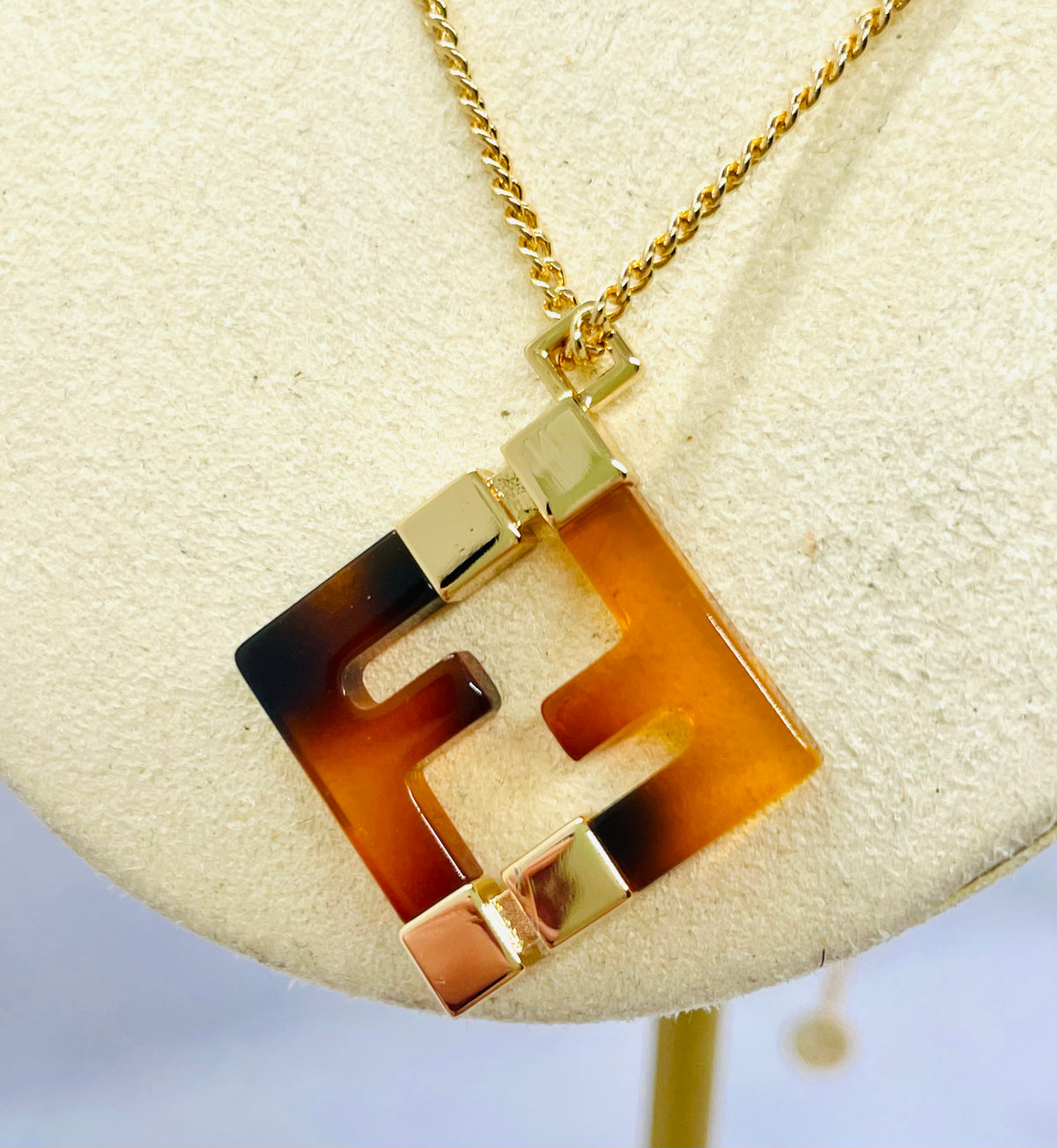 FENDI FF Tortoise Monogram Necklace - Pre owned