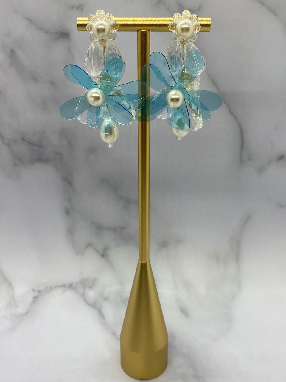 SIMONE ROCHA Blue Plastic & Pearl Earrings - Pre owned