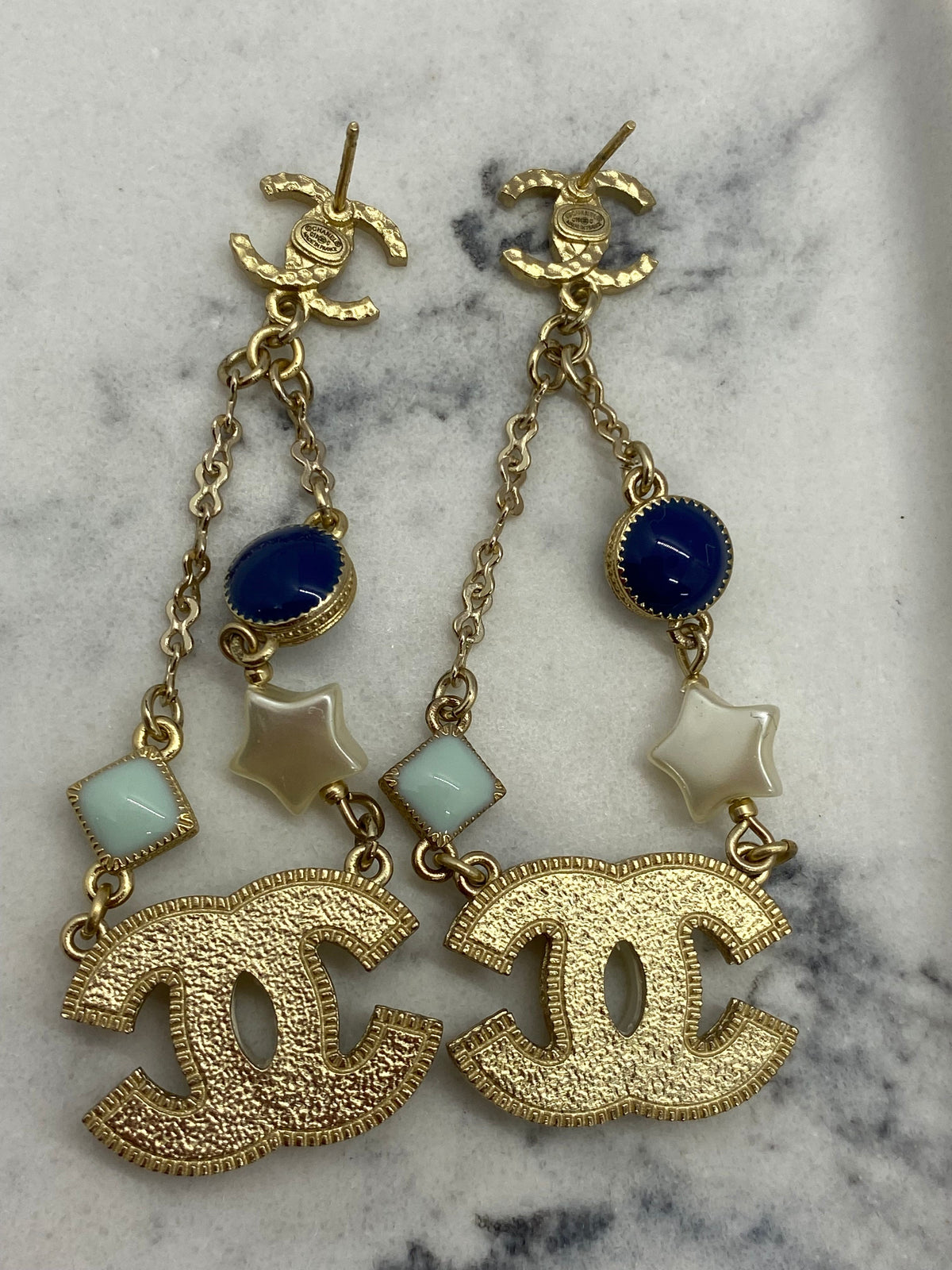 CHANEL CC Pendant Earrings - USED