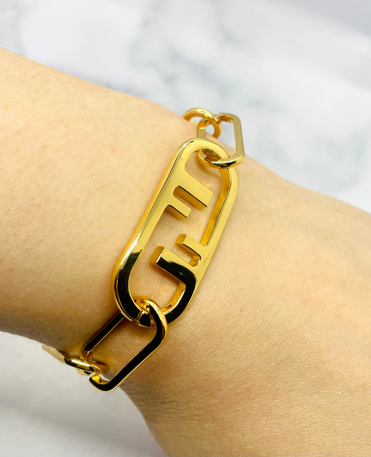 FENDI FF Linked Monogram Bracelet - Pre owned