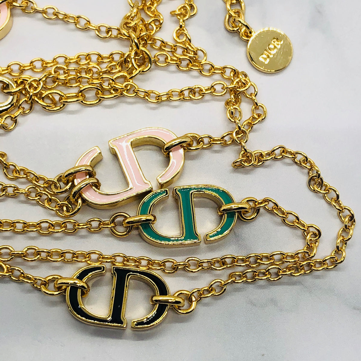CHRISTIAN DIOR CD Layered Necklace - Pre owned