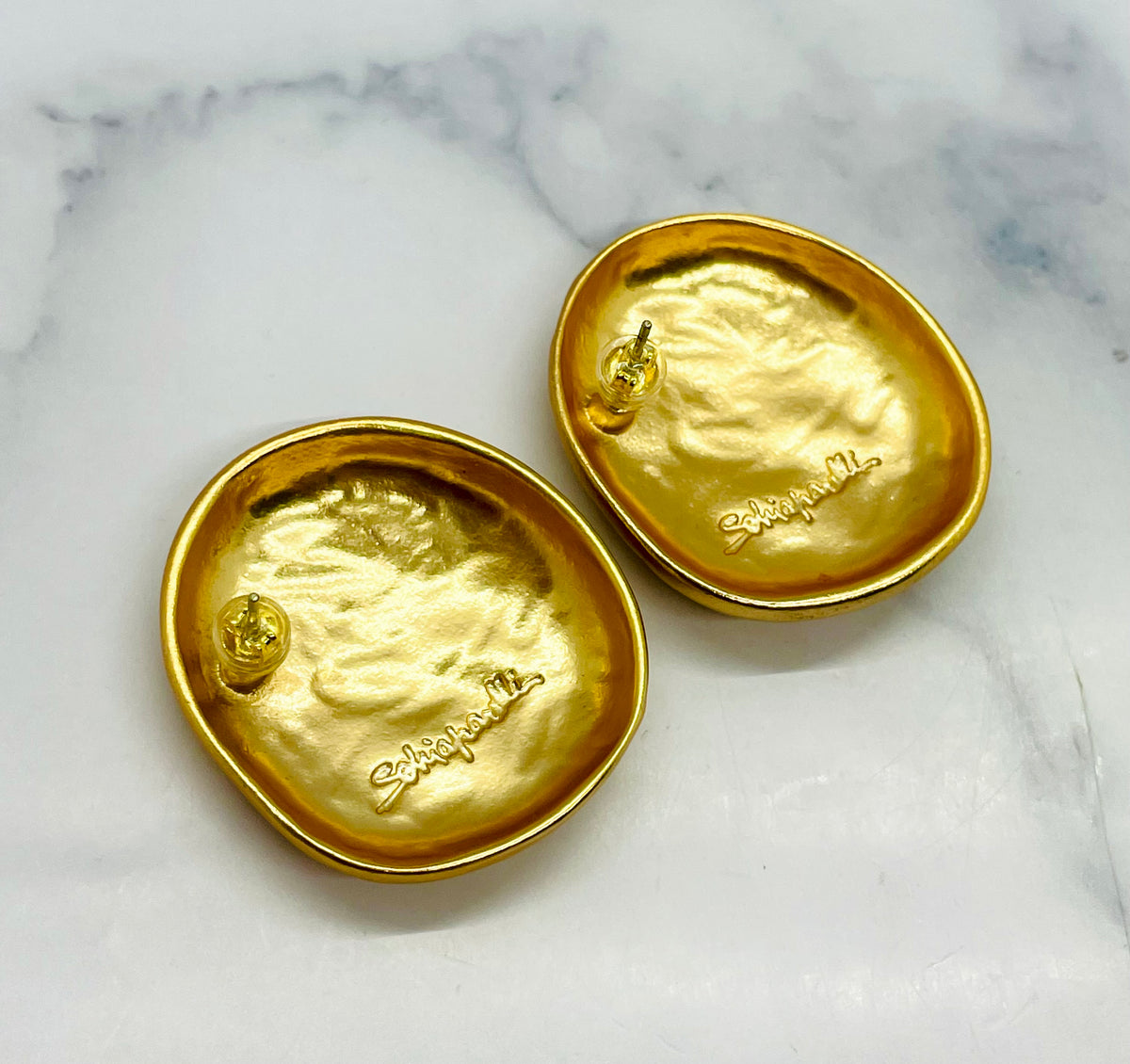 SCHIAPARELLI Keyhole Statement Earrings - Pre owned