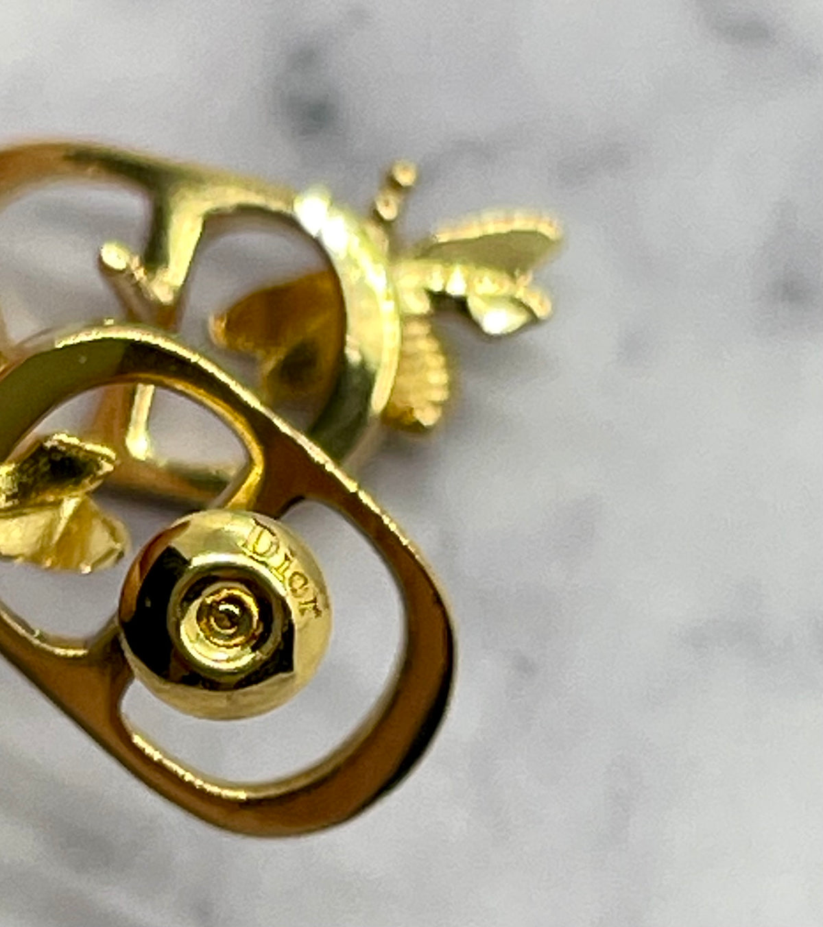 CHRISTIAN DIOR CD Gold Fly Earrings - Pre-Owned