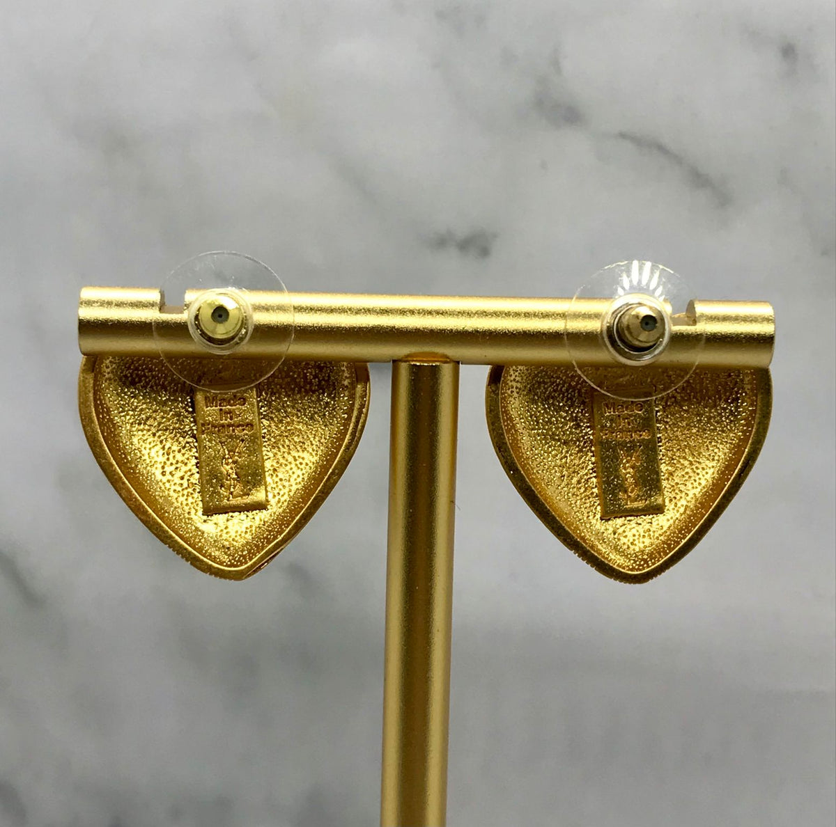 YSL YVES SAINT LAURENT Vintage Heart Earrings - Pre owned