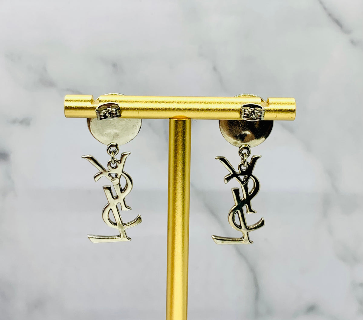 YSL YVES SAINT LAURENT Monogram Vintage Earrings - Pre owned