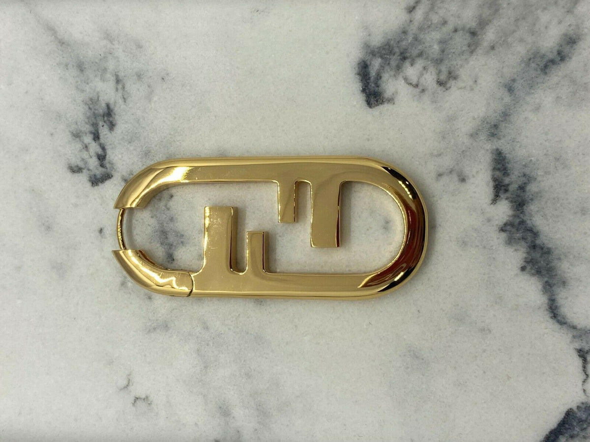 FENDI F Gold Tone Single Earring - Pre owned