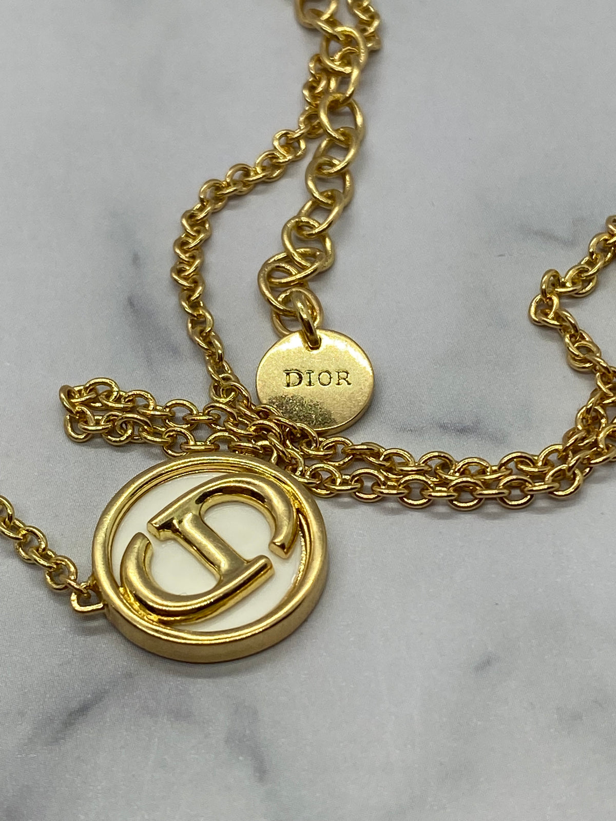 CHRISTIAN DIOR CD Charm Necklace - Pre owned