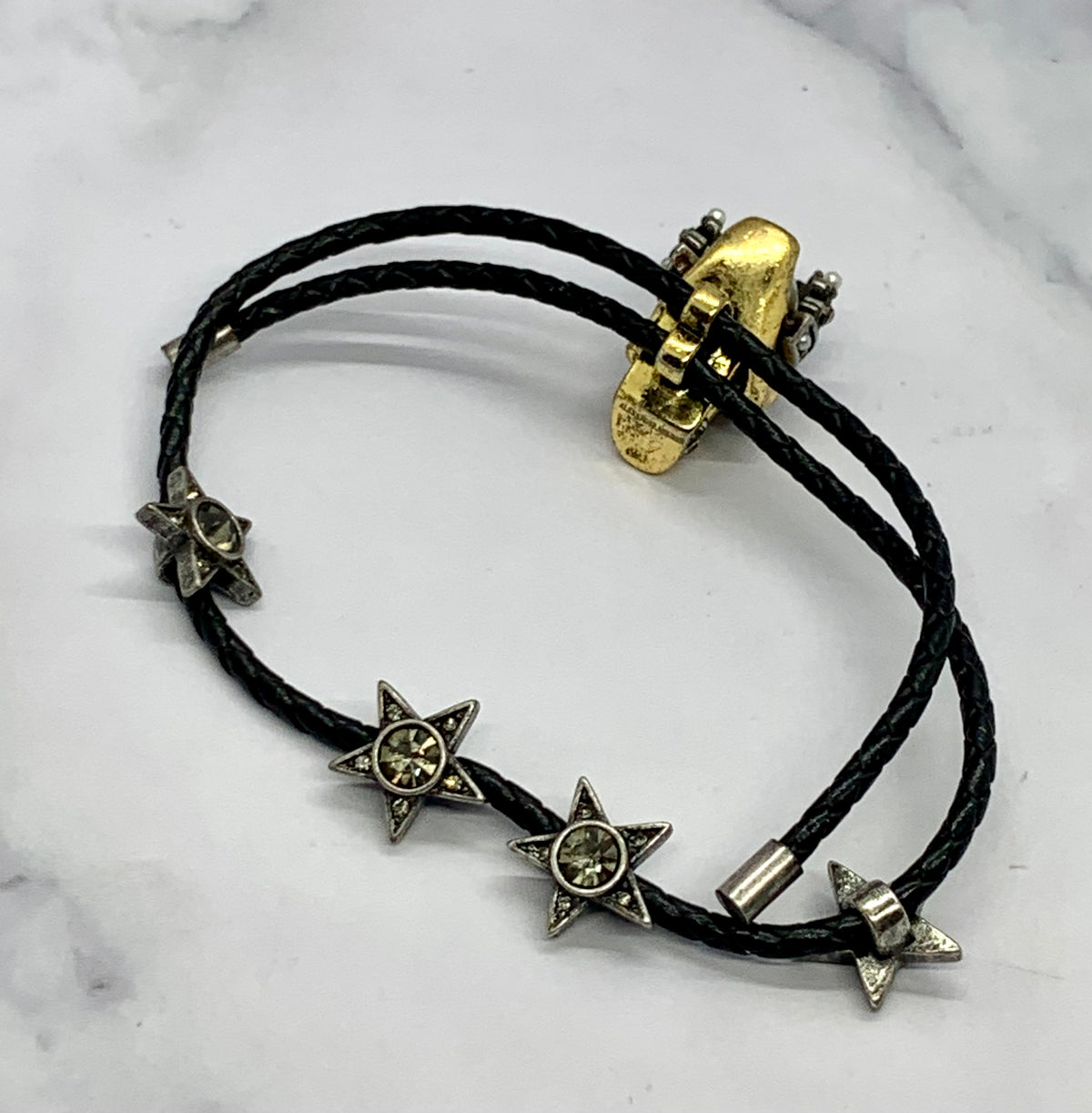 ALEXANDER MCQUEEN Skull Leather UNISEX Bracelet - Pre owned