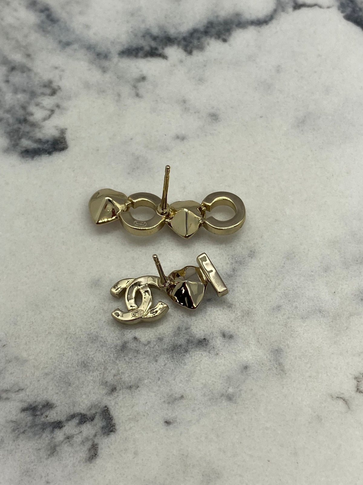 CHANEL CC I heart Coco Earrings - Pre owned