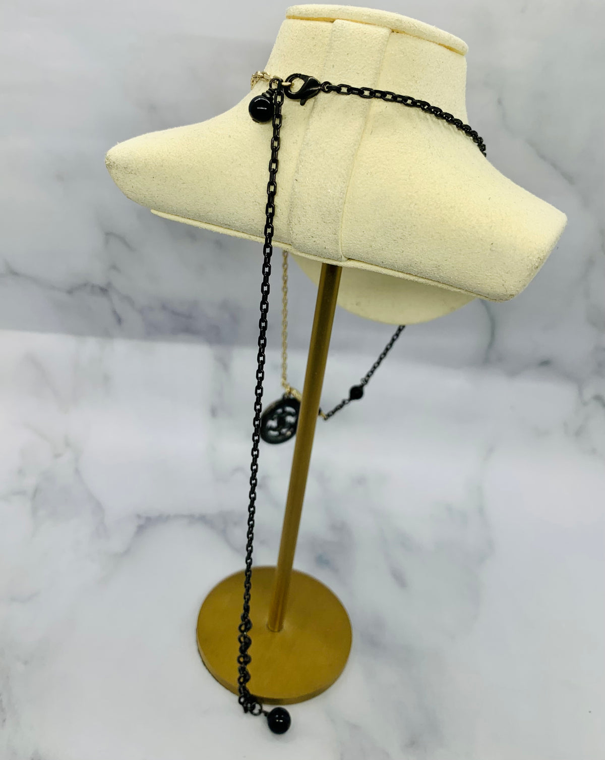 CHANEL CC 2017 Moon Rhinestone Necklace - USED