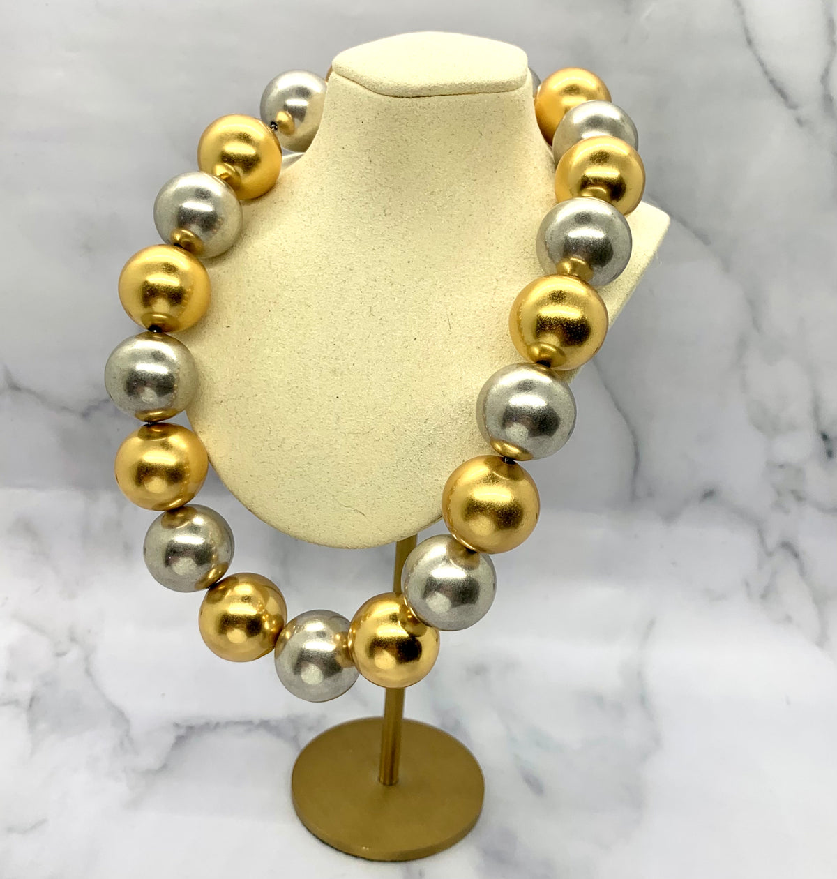 YSL SAINT LAURENT Ball Statement Necklace - Pre owned