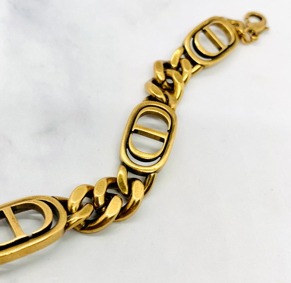 CHRISTIAN DIOR CD Bracelet Chain Bracelet - Pre owned