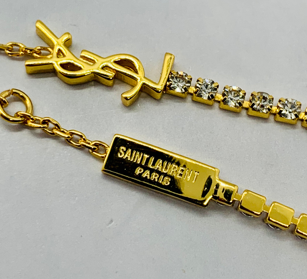 YSL YVES SAINT LAURENT Rhinestone Necklace - Pre owned