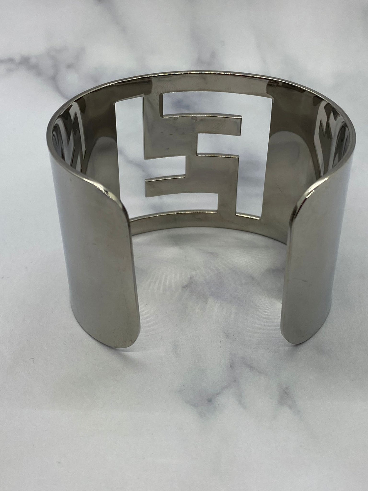FENDI F Monogram Metal Cuff Bracelet - Pre owned