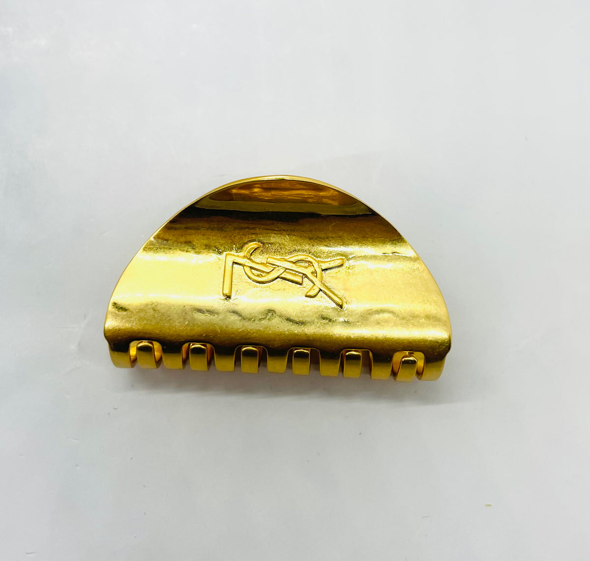 YSL YVES SAINT LAURENT Gold Tone Hair Clip - Pre owned