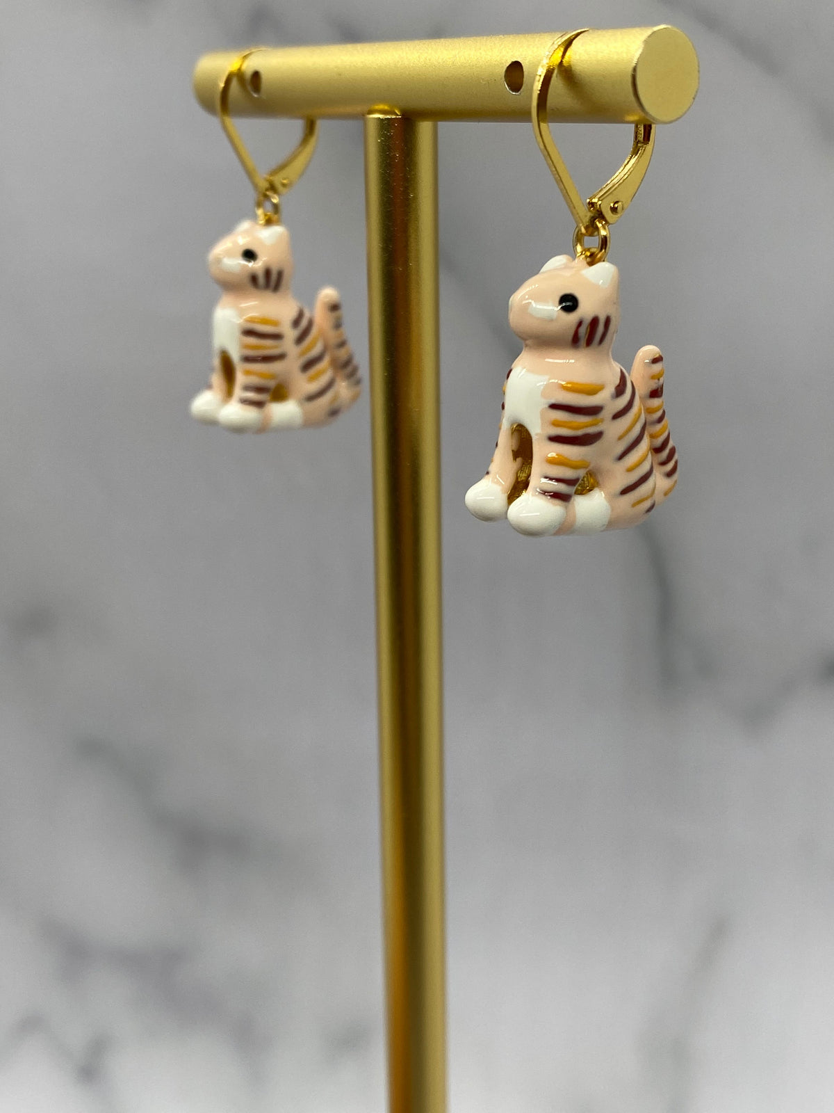 CELINE Cat Charm Pendant Earrings - Pre owned