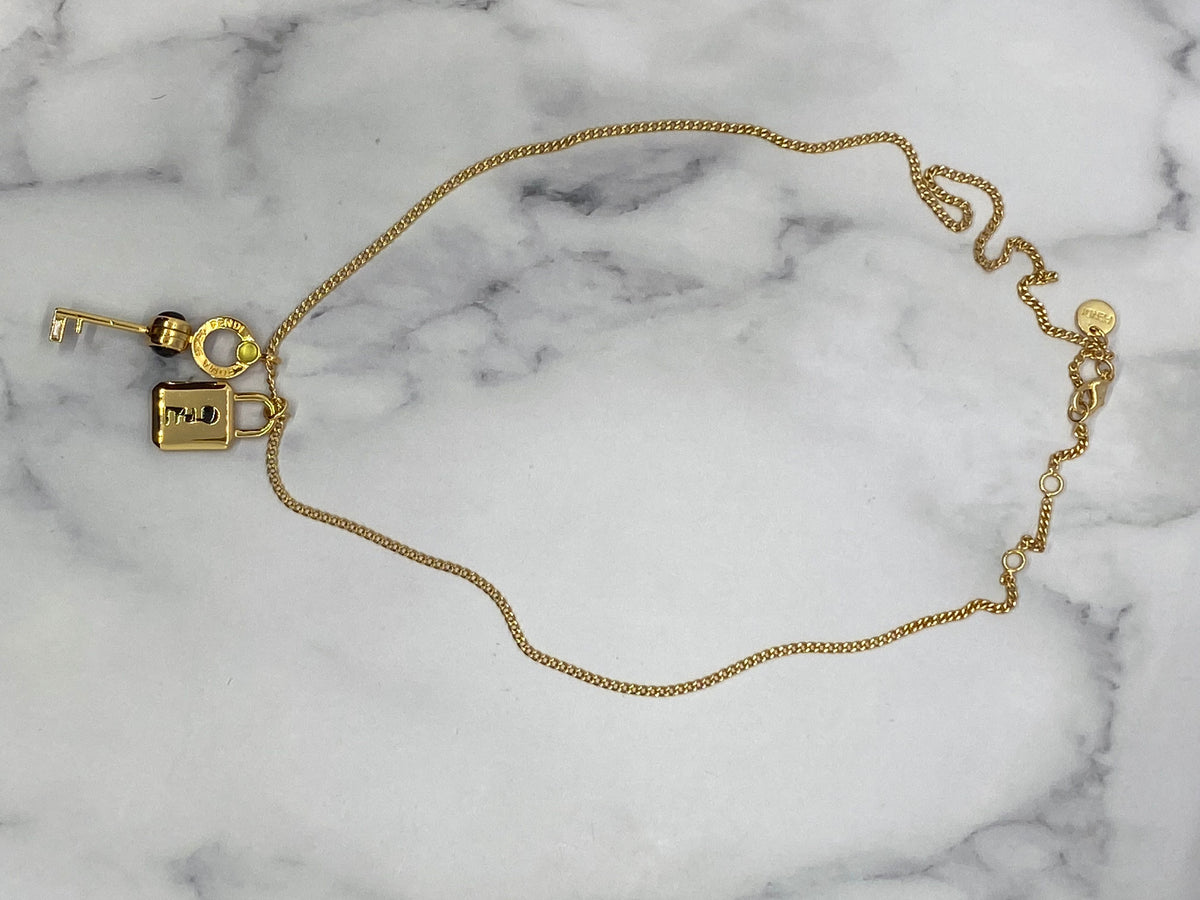 FENDI Key and Lock Charm Necklace - Pre owned