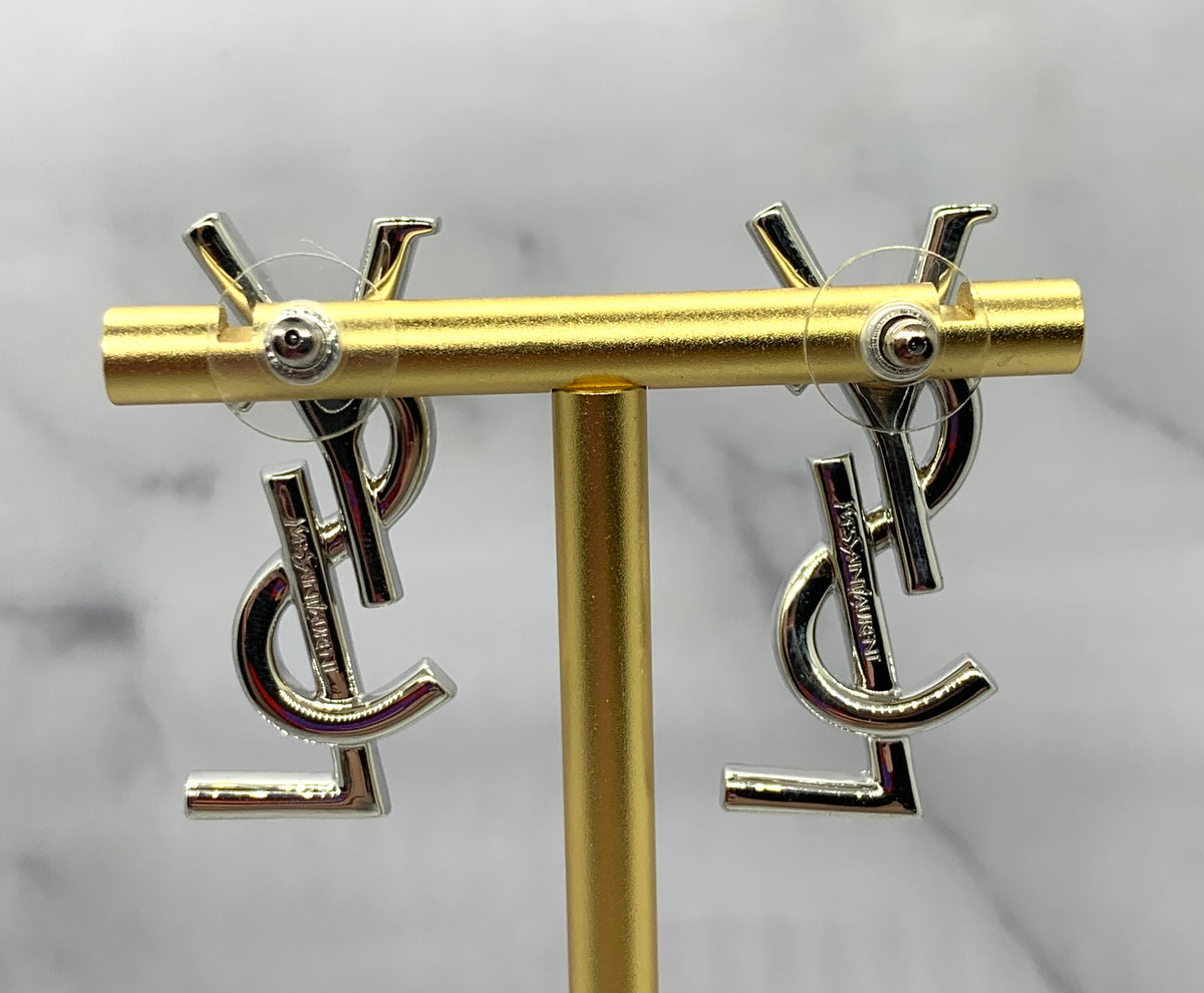 YSL YVES SAINT LAURENT Rhinestone Earrings - Pre owned