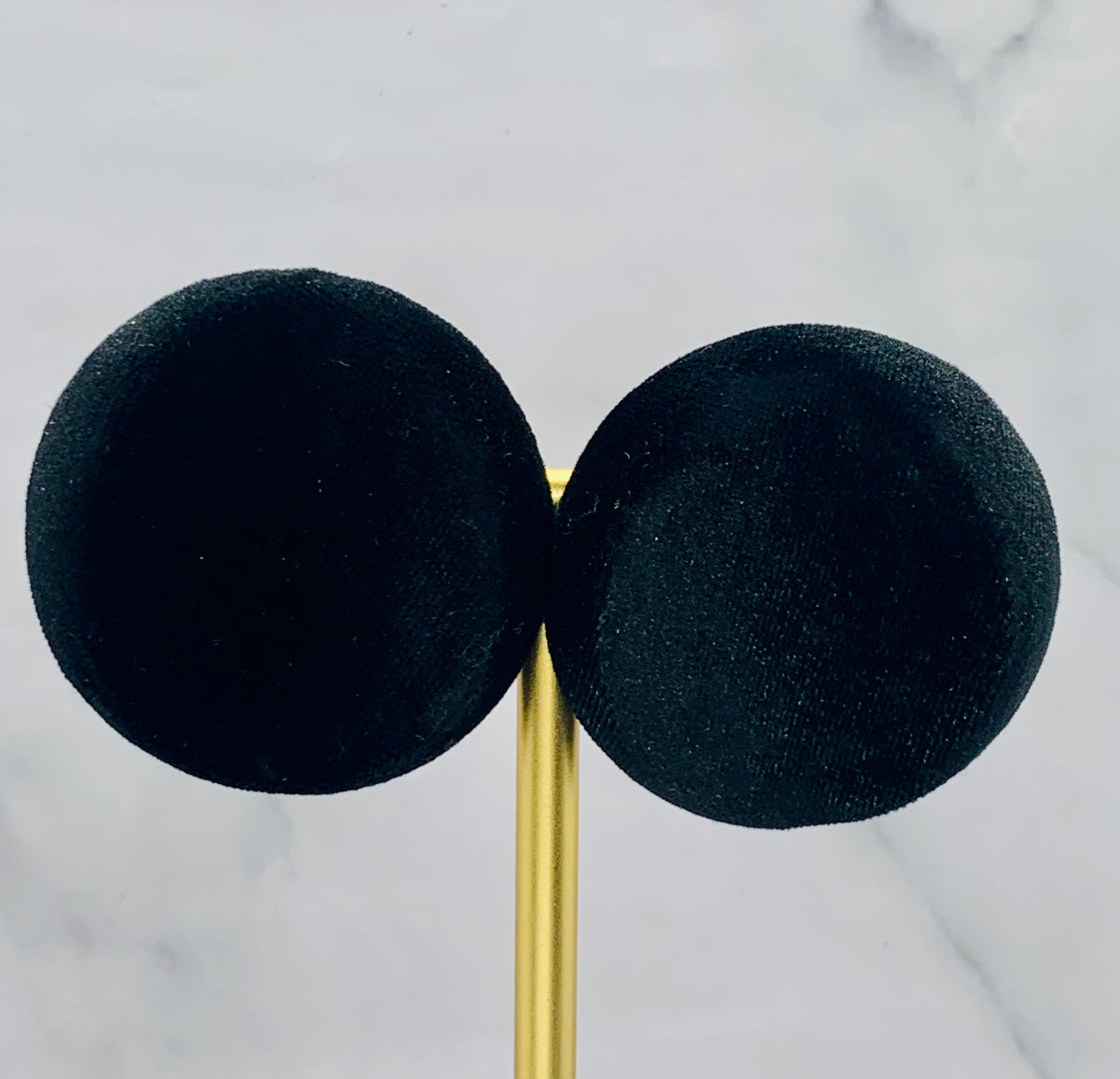 YSL YVES SAINT LAURENT Black Velvet Clip On Earrings - Pre owned