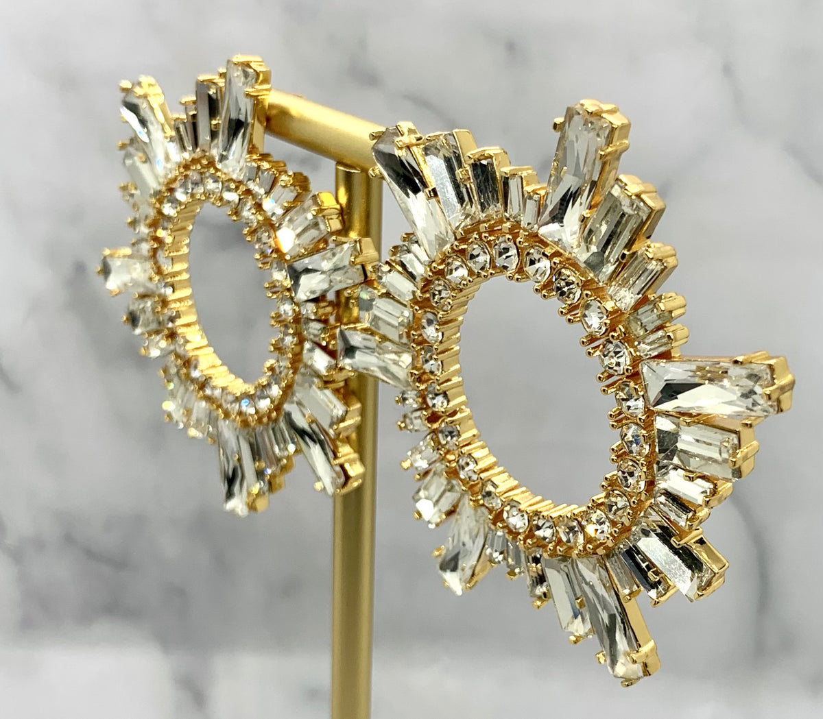 Amina Muaddi Rhinestone Earrings - Pre owned