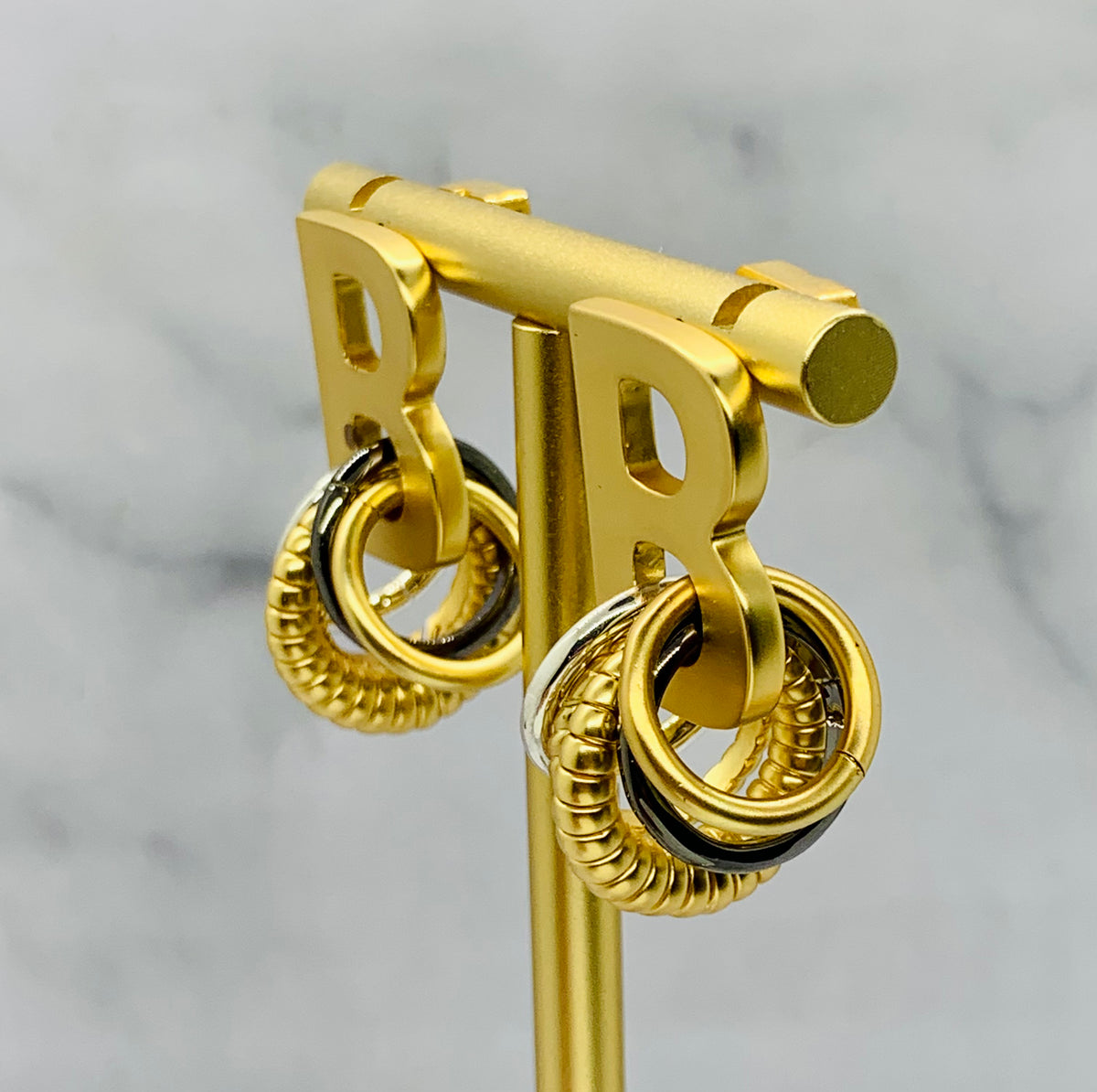 BALENCIAGA BB Hoop Earrings - Pre owned