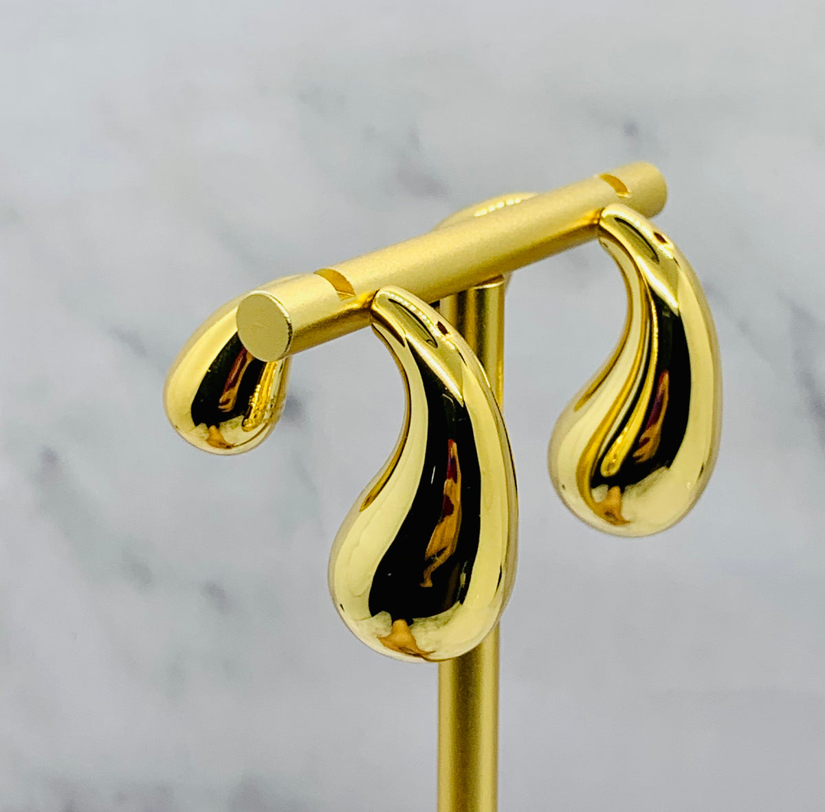 BOTTEGA VENETA Gold Tone Earrings - Pre owned
