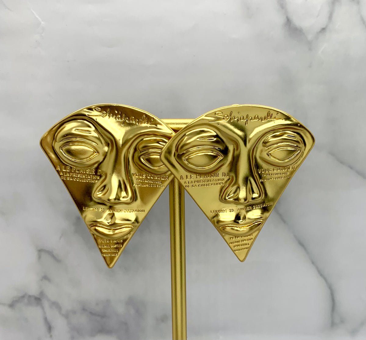 SCHIAPARELLI Rare Statement Face Earrings - Pre owned