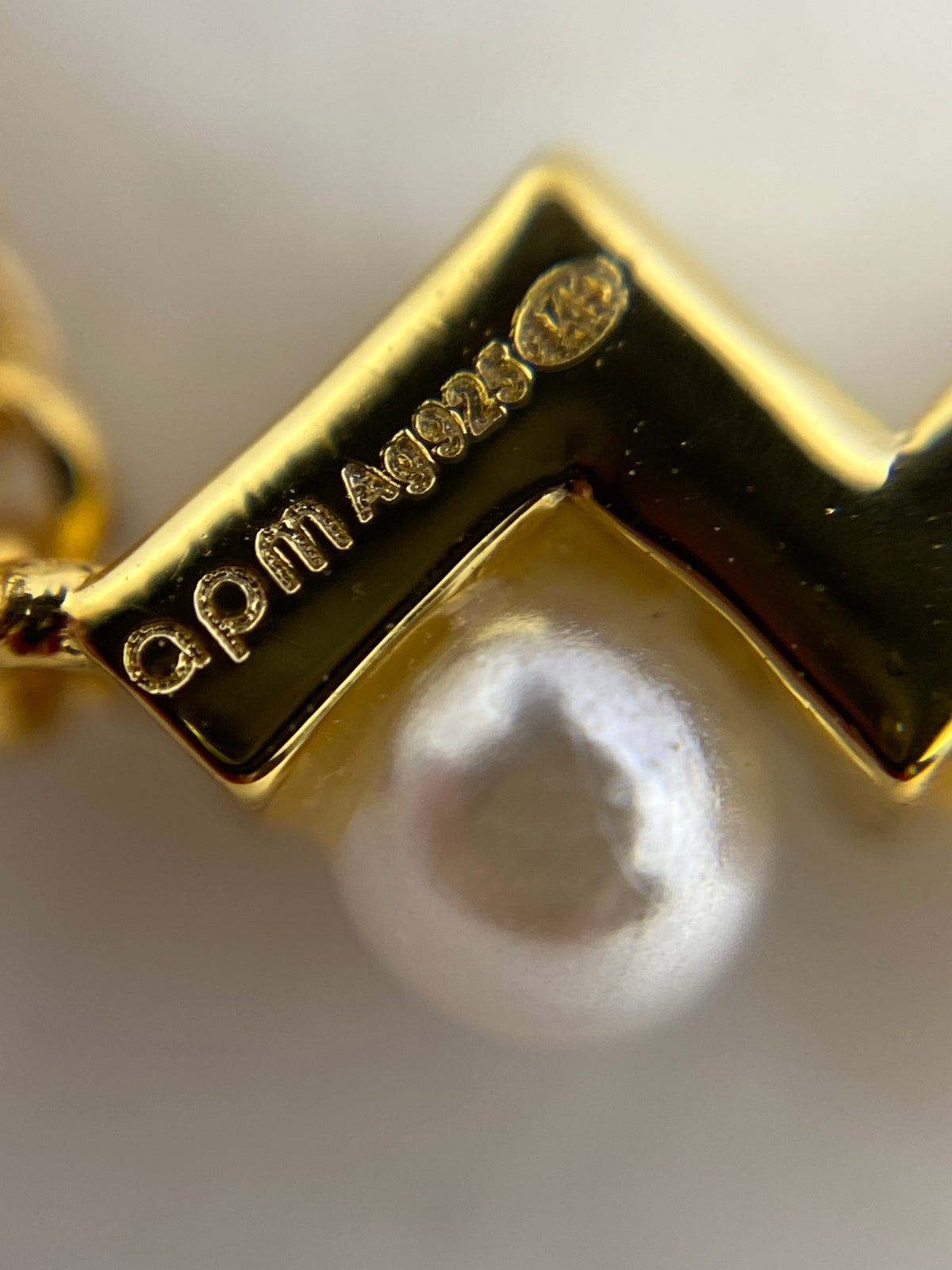 APM Monaco Rhinestone Pearl Trim Bracelet - Pre owned
