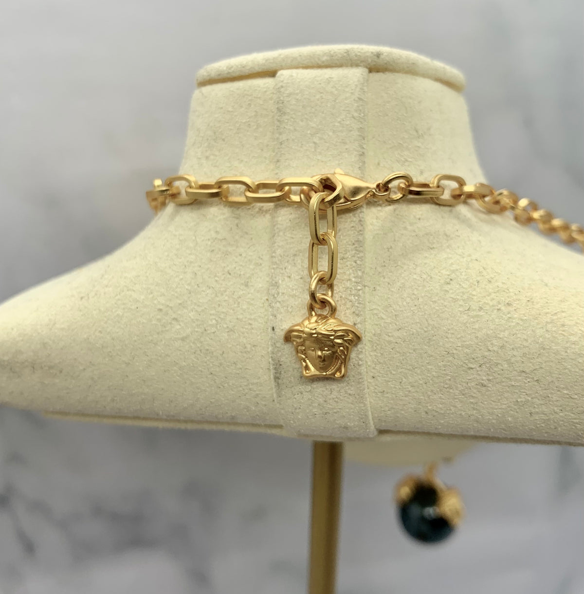 VERSACE Dark Pearl Choker Necklace - Pre owned