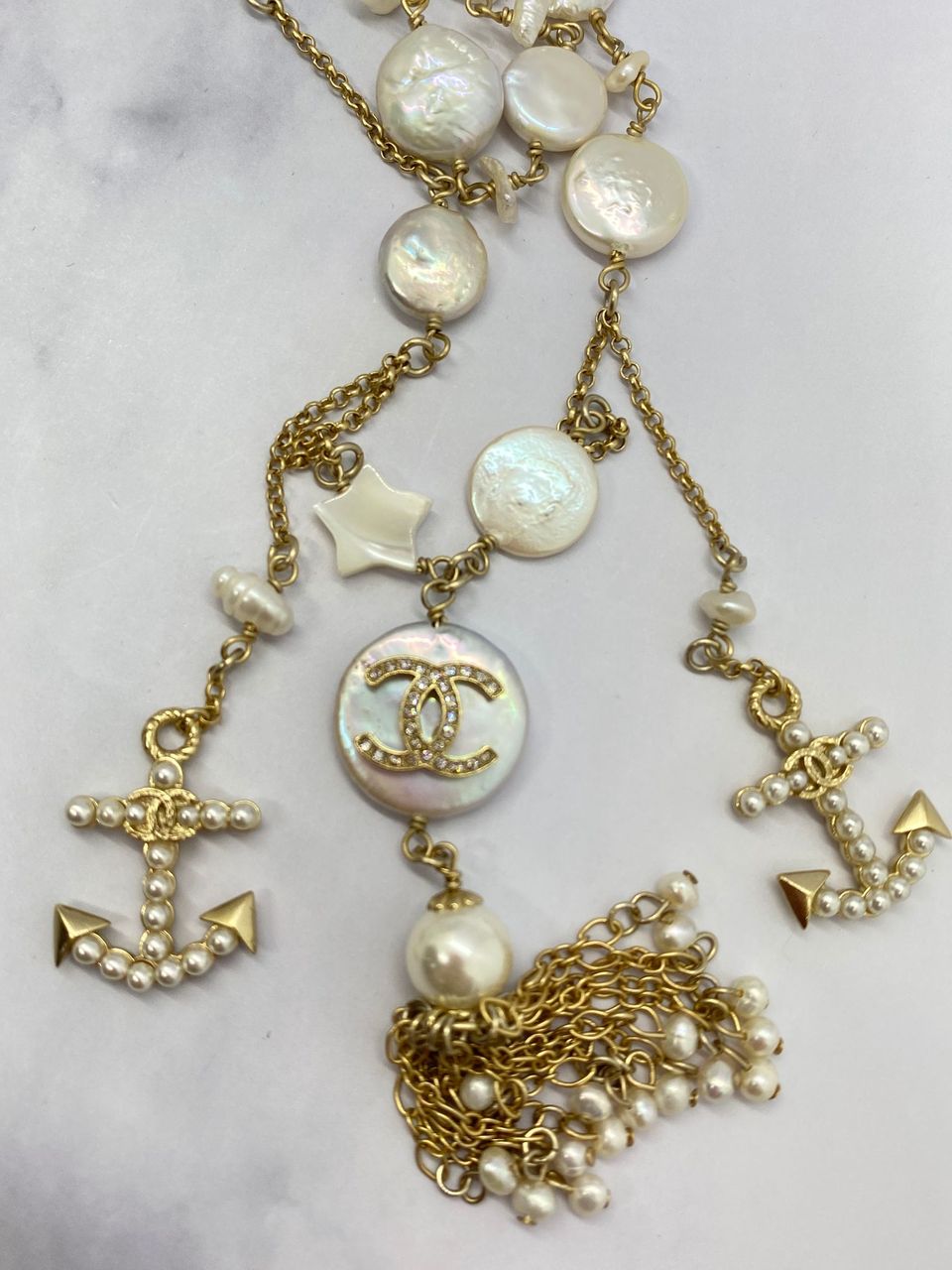 CHANEL CC Cruise Fresh Water Pearl Statement Necklace - Pre owned