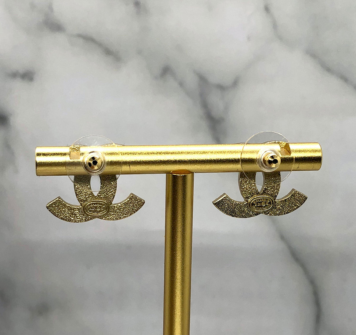 CHANEL CC Caramel Rhinestone Earrings - Pre owned