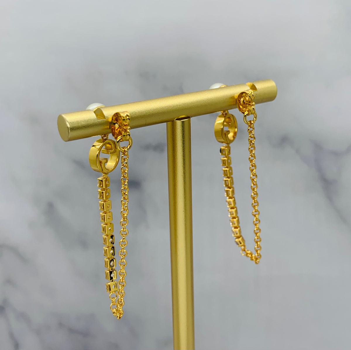 GUCCI Chain Pendant Earrings - Pre owned