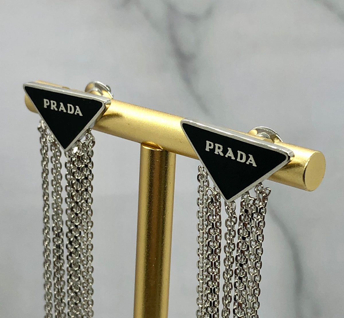 PRADA Long Fringe Earrings - USED